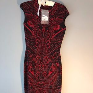 Alexander McQueen Black/Tulip Mini Dress